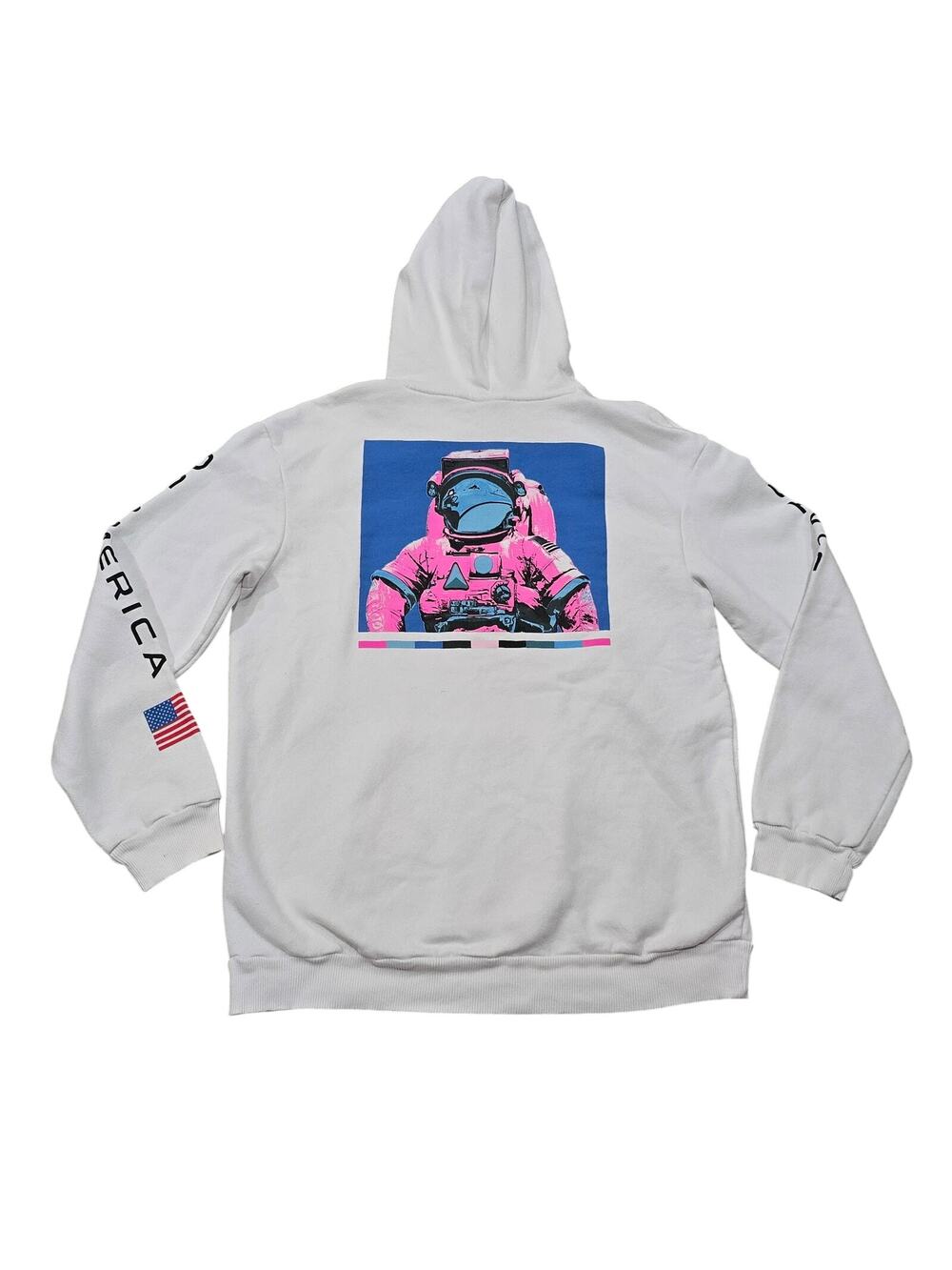 NASA Hyper Space Life Group Astronaut Graphic Logo Kangaroo Pouch Sweater Hoodie